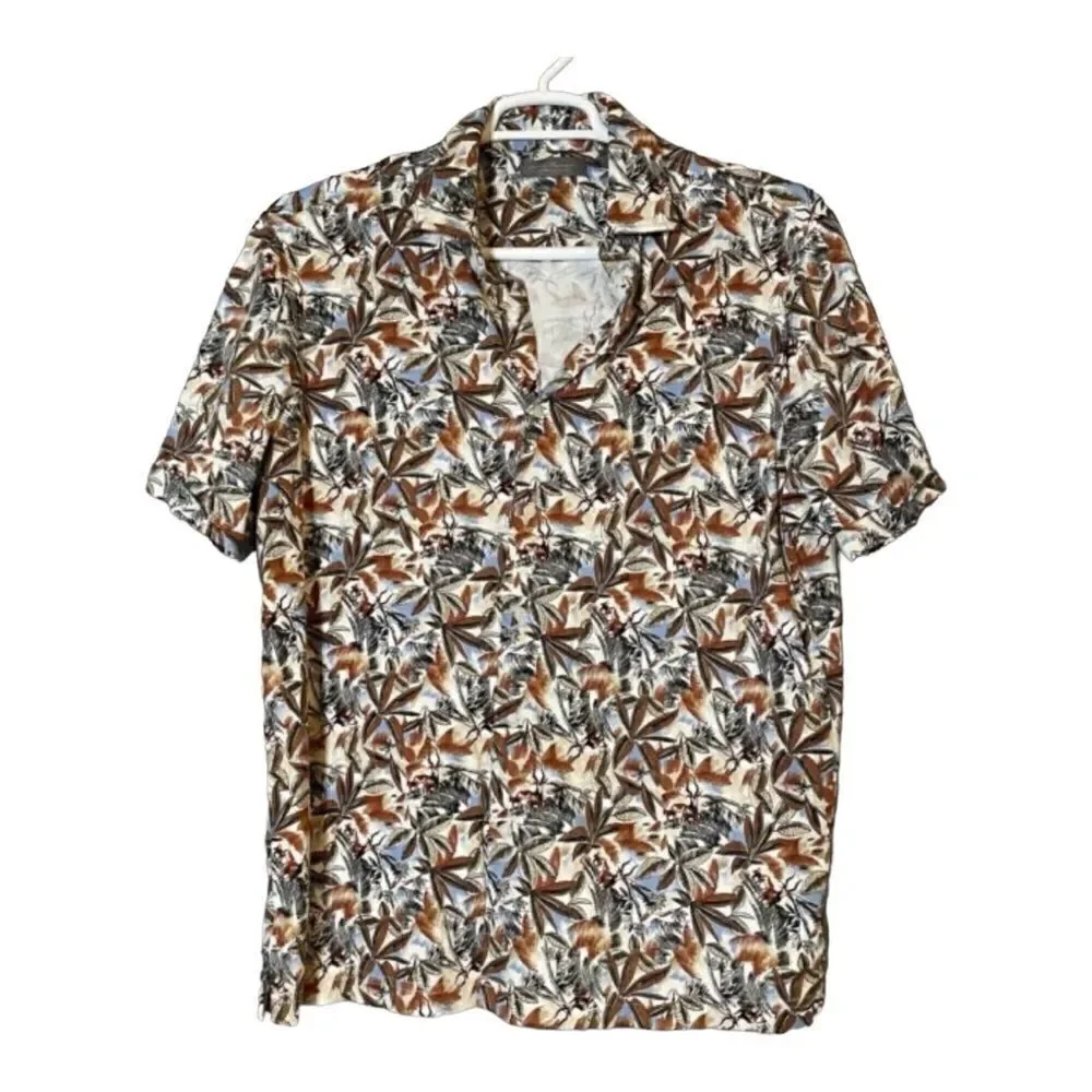 Daniel Cremieux Short Sleeve Button Up Shirt Multi-Color Floral XL